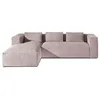 Image de Lisa Design - Canapé d'Angle Gauche - Stella en Velours Côtelé - Sofa Rose 4 Places - Salon