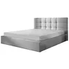 Image de Best Mobilier - Lit Coffre 160X200 cm Mael en Tissu Gris Clair avec Sommier Inclus - Chambre Adulte