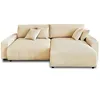 Image de Lisa Design - Canapé d'Angle Convertible avec Coffre Réversible Pivoine en Velours Côtelé - Canapé Lit - Sofa Beige 4 Places - Angle Droit - ou Gauche - Salon