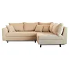 Image de Lisa Design - Canapé d'Angle Convertible - Angle Droit - Rune en Velours Côtelé - Canapé Lit - Sofa Beige 4 Places - Salon