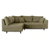 Image de Lisa Design - Canapé d'Angle Convertible - Angle Gauche - Rune en Velours Côtelé - Canapé Lit - Sofa Vert 4 Places - Salon