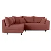 Image de Lisa Design - Canapé d'Angle Convertible - Angle Gauche - Rune en Velours Côtelé - Canapé Lit - Sofa Terracotta 4 Places - Salon