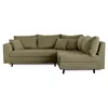 Image de Lisa Design - Canapé d'Angle Droit - Rune en Velours Côtelé - Sofa Vert 4 Places - Salon