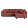Image de Lisa Design - Canapé d'Angle Droit - Rune en Velours Côtelé - Sofa Terracotta 4 Places - Salon