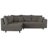 Image de Lisa Design - Canapé d'Angle Gauche - Rune en Velours Côtelé - Sofa Gris Foncé 4 Places - Salon