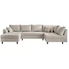 Image de Lisa Design - Canapé d'Angle Convertible - Angle Droit - Rune en Velours Côtelé - Canapé Lit - Sofa Gris Clair 7 Places - Salon