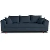 Image de Lisa Design - Canapé Rune en Velours Côtelé - Sofa Bleu Nuit 3 Places - Salon