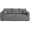 Image de Best Mobilier - Canapé Convertible avec Coffre Regala en Tissu - Canapé Lit - Sofa Gris 3 Places - Salon
