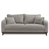 Image de Lisa Design - Canapé Albane en Velours Côtelé - Sofa Gris Clair 3 Places - Salon