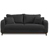 Image de Lisa Design - Canapé Albane en Velours Côtelé - Sofa Gris Foncé 3 Places - Salon