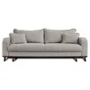 Image de Lisa Design - Canapé Convertible avec Coffre Albane en Velours Côtelé - Canapé Lit - Sofa Gris Clair 3 Places - Salon