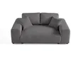 Image de Lisa Design - Canapé Garance en Velours Côtelé - Sofa Gris Foncé 2 Places - Salon