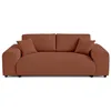Image de Lisa Design - Canapé Garance en Velours Côtelé - Sofa Terracotta 3 Places - Salon