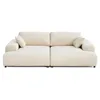 Image de Lisa Design - Canapé Double Méridienne Garance en Velours Côtelé - Sofa Beige 3 Places - Salon