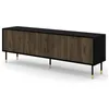 Image de Best Mobilier - Kirua - meuble tv - 180 cm, Noir/Bois