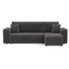 Image de Best Mobilier - Nicole - canapé d'angle réversible 4 places convertible avec coffre en tissu, Gris
