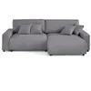 Image de Lisa Design - Pivoine - canapé d'angle 4 places réversible convertible avec 2 coffres en velours côtelé, Gris clair