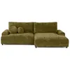Image de Lisa Design - Nelly - canapé d'angle droit 4 places convertible avec coffre en velours texturé, Vert Olive