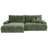 Image de Lisa Design - Nelly - canapé d'angle gauche 4 places convertible avec coffre en velours texturé, Vert sauge
