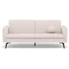 Image de Best Mobilier - Lexie - Canapé convertible clic-clac 2 places en velours côtelé, Beige