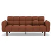 Image de Best Mobilier - Adam - Canapé convertible clic-clac 2 places en tissu texturé, Terracotta