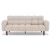 Image de Best Mobilier - Adam - Canapé convertible clic-clac 2 places en tissu texturé, Beige