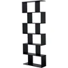 Image de Bibliothèque au style moderne 6 étagères noire VIRGINIA. Meuble de rangement pour salon chambre ou bureau. Etagères de rangements pour livre.