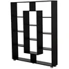 Image de Bibliothèque avec 11 emplacements, noire EMILY. Meuble de rangement au design moderne pour salon chambre ou bureau. Étagères de rangements pour livres et décorations.