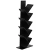 Image de Bibliothèque au style moderne 8 étagères noire SIMONE. Meuble de rangement 8 niveaux en forme d'arbre. Étagères de rangements pour livre.
