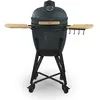 Image de H.Koenig Barbecue Kamado YOKO18, Barbecue Japonais Charbon Céramique 46cm, Cuisson lente/Barbecue/Grill/Fumoir, Thermomètre intégré, jusqu'à 450°C, Répartition uniforme de chaleur, 3-5 personnes, Noir