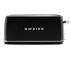 Image de SWEISS Grille Pain Toaster GRV9 vintage, 2 Fentes, 6 Niveaux de puissance, Décongélation, Spécial Baguettes, Rapide et Uniforme, Nettoyage Facile, Tiroir ramasse-miettes, Noir, 1500 W