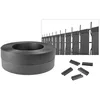 Image de Casanoov Kit Lamelles Occultantes PVC Souple BALDO Bande Brise Vue pour Grillage Rigide et Clôture   2000 x 4,6 cm Gris   400 Clips Inclus Cache Clôture Jardin - Montage Horizontal, Vertical Facile