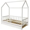Image de Lit cabane enfant avec tiroir "Paloma" - 90 x 190 cm - Blanc