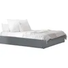 Image de Lit simple en PVC avec coffre "Ava" - 90 x 190 cm - Gris