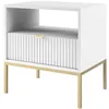 Image de Table de chevet en bois "Tunis" - Blanche