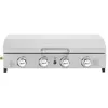 Image de Plancha gaz 4 bruleurs avec couvercle "Fasto" - 10 kw - Gris