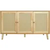 Image de Buffet style cannage "Neuille" - 120 x 40 x 71.5 cm - Beige