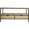 Image de Meuble TV avec tiroir Style Industriel Detroit - 113 x 40 x 55 cm - Beige