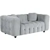 Image de Canapé droit en tissu chenille "Vendome" - 2 places - Gris