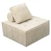 Image de Habitat et Jardin Chauffeuse en Tissu texturé Velluto - 96 x 100 x 89 cm - Beige