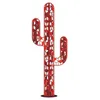 Image de Jardinex Cactus métal 3 Branches Origami - Rouge 110 cm