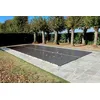Image de Bâche d'Hivernage Anthracite 8,60 x 4,60 m Piscine Maximum 8 x 4 m avec Grille Centrale d'Evacuation - Fabrication Française - Direct Usine - 550 g/m² - Livrée avec Sandows Cabiclic + Pitons Crosse