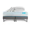 Image de Pack BodyZone+ 160x200 Ressorts ensachés, Visco 5 Zones Ultra épaisseur + Couette + 2 oreillers | Epaisseur : 26 cm | Confort : Ferme