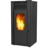 Image de SUPRA ORPHÉE 12 NOIR Poêle à granulés, 12 kW, haute efficacité, capacité réservoir de 30 kg, système de nettoyage, autonomie jusqu'à 33 heures, noir