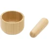 Image de Pebbly NBA094 Set Pilon et Mortier, Bambou, Naturel, 14 x 14 x 11 cm