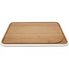 Image de Pebbly - Planche à Découper avec Rigole en Bambou Naturel - Blanc - 35 x 25 cm - Idéal pour la Préparation des Repas, le Découpage de légumes, 