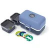 Image de Monbento - Lunch Box Enfant MB Tresor Infinity - Boîte Repas et/ou Goûter avec 3 Compartiments - Idéal Pour Ecole ou Parc - Sans BPA - Durable et Sûr - Bleu