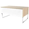 Image de NorStone Meuble TV Khalm Chene Clair Porte Blanche