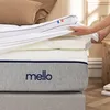 Image de mello - Surmatelas Duo 8cm Oeko-Tex, surmatelas 140 x 190 Fabriqué en France, Elu Produit de l'année 2021 : Surmatelas Memoire de Forme et Housse Coton Matelassée, Soutien Moelleux