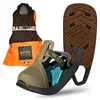 Image de EVVO TOREE - Raquette à Neige Made in France avec Semelles Biosourced90® Cloutées Michelin®, Fixations Réglables, Pour Homme et Femme - Sac de Transport Inclus, Randonnée Neige (Naturel/Bleu, M)